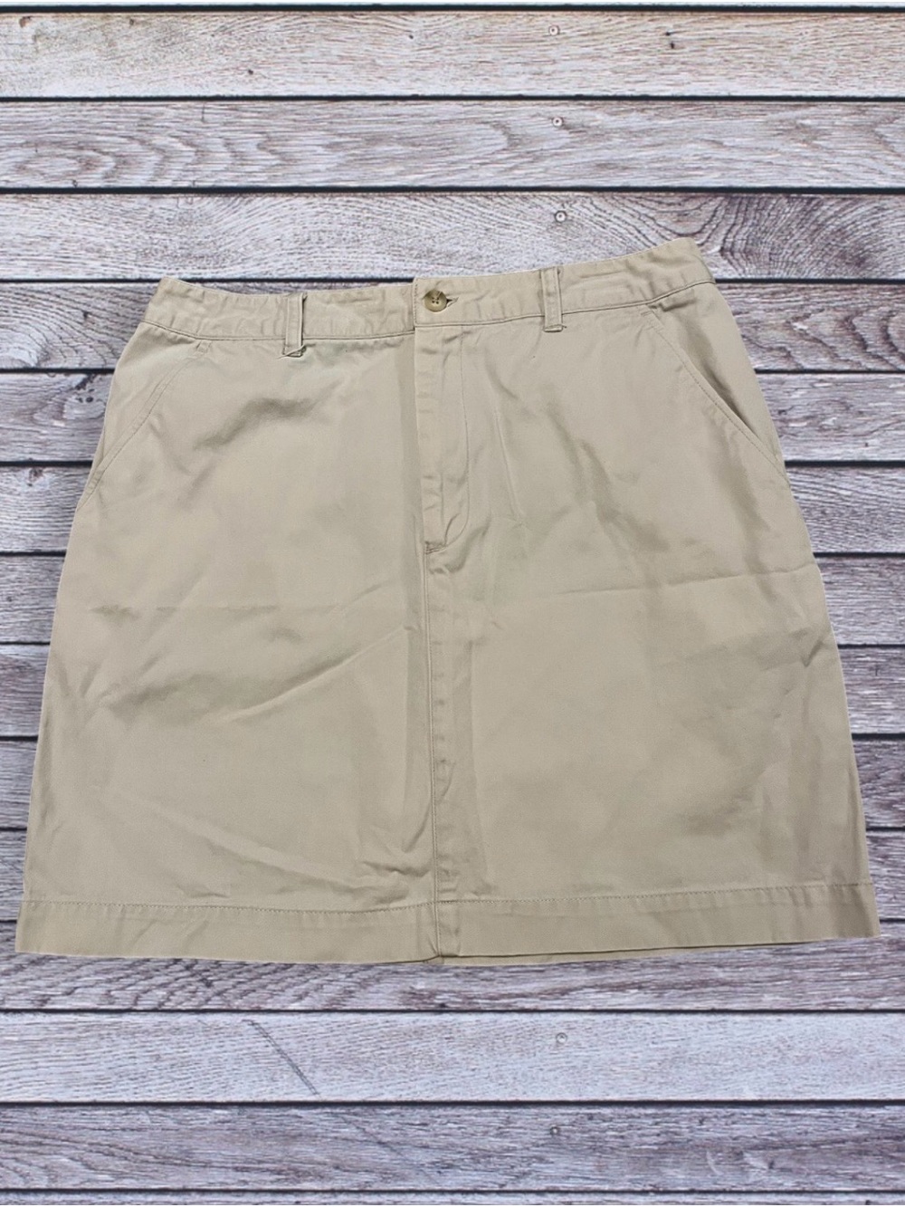 GAP Women's Khaki Cotton Skirt - Classic Neutral size 12